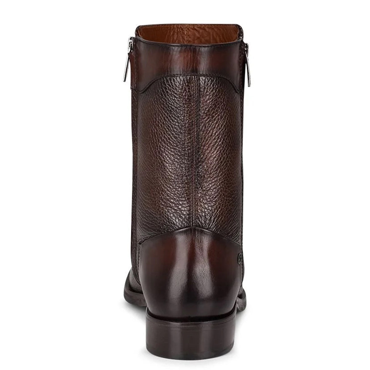 Deer Double Zipper Dress Boot - Brown