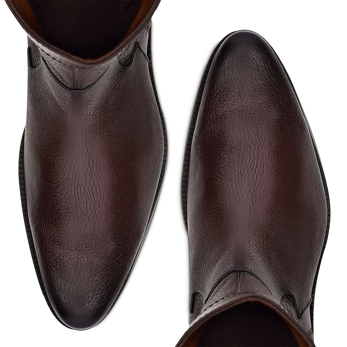 Deer Double Zipper Dress Boot - Brown