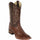 Kango Brown Ostrich Square Toe Boots