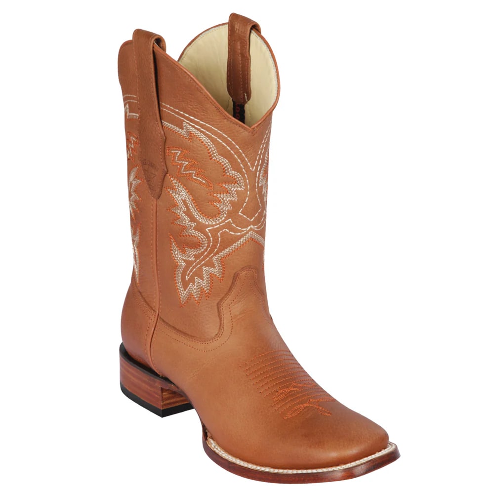 Los Altos Boots - Mens Dress Cowboy Boot - Low Priced Men's Square Toe Cowboy Boots- in Honey - 6