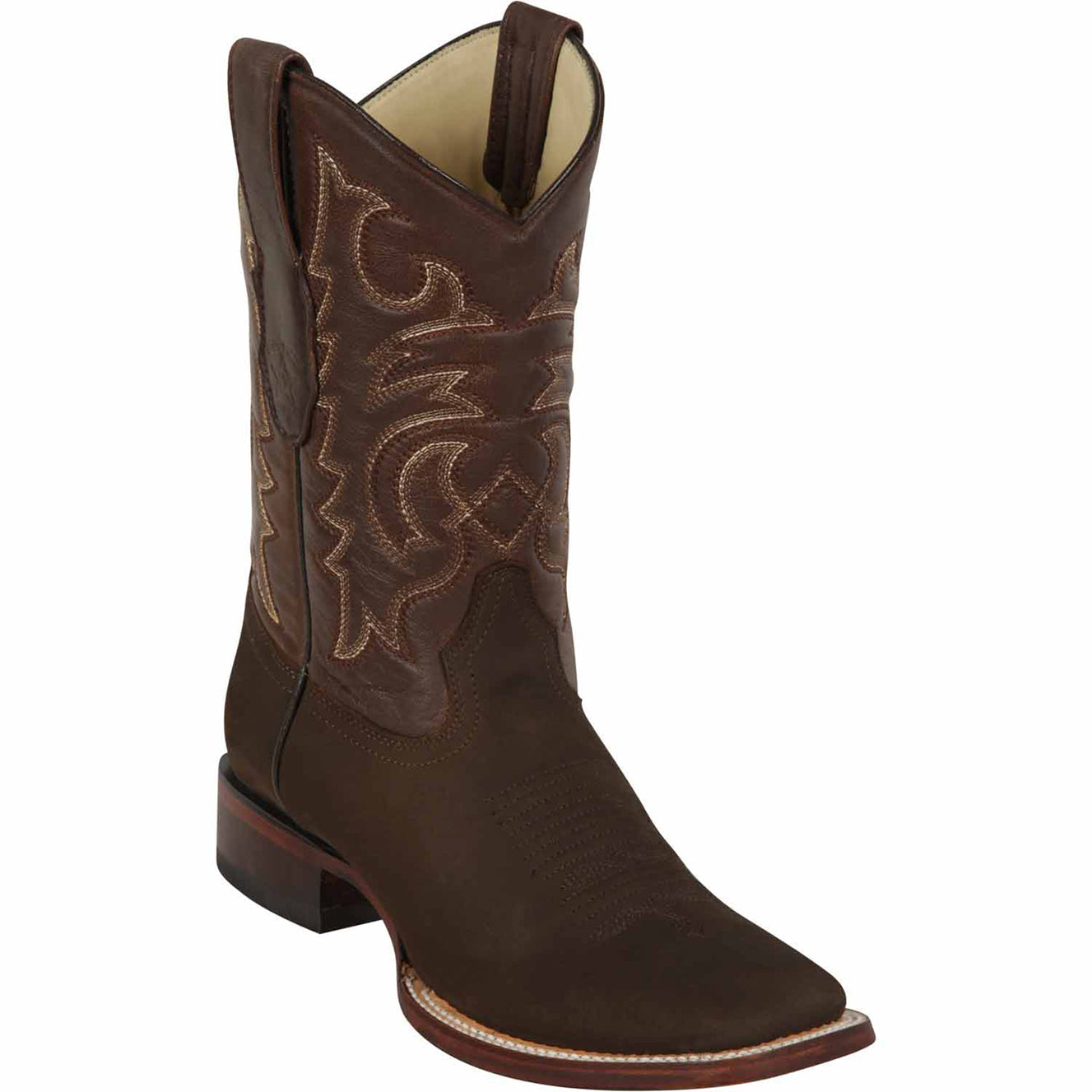 Brown Cowboy Boots Square Toe - EE