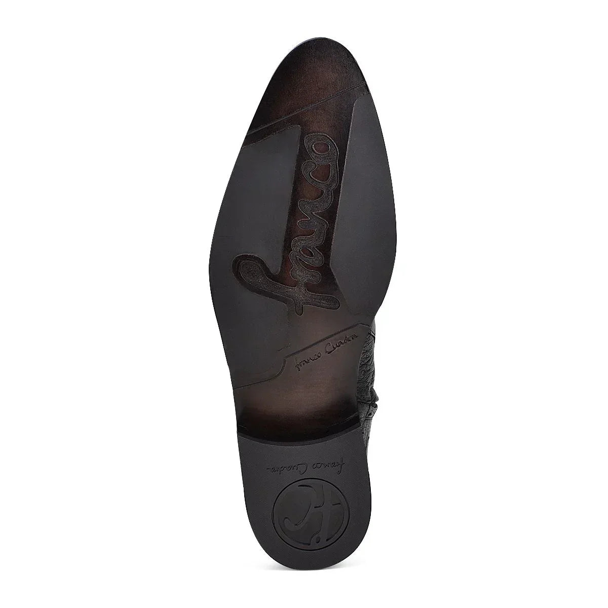 Men's Ostrich Urban Short Dress Boots - Black