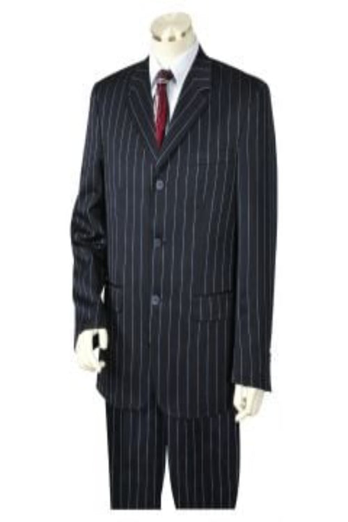 Canto Men's 3-Piece Microfiber Pinstripe Suit Fashionable & Bold