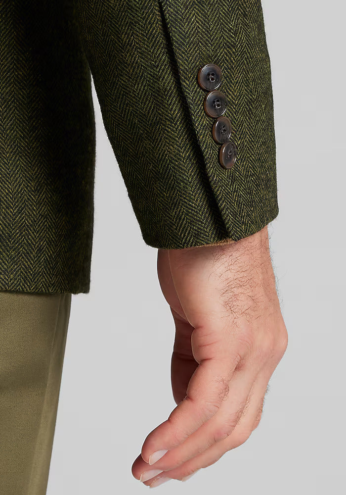 1905 Collection Tailored Fit Herringbone Sportcoat - Big & Tall - 36 Short