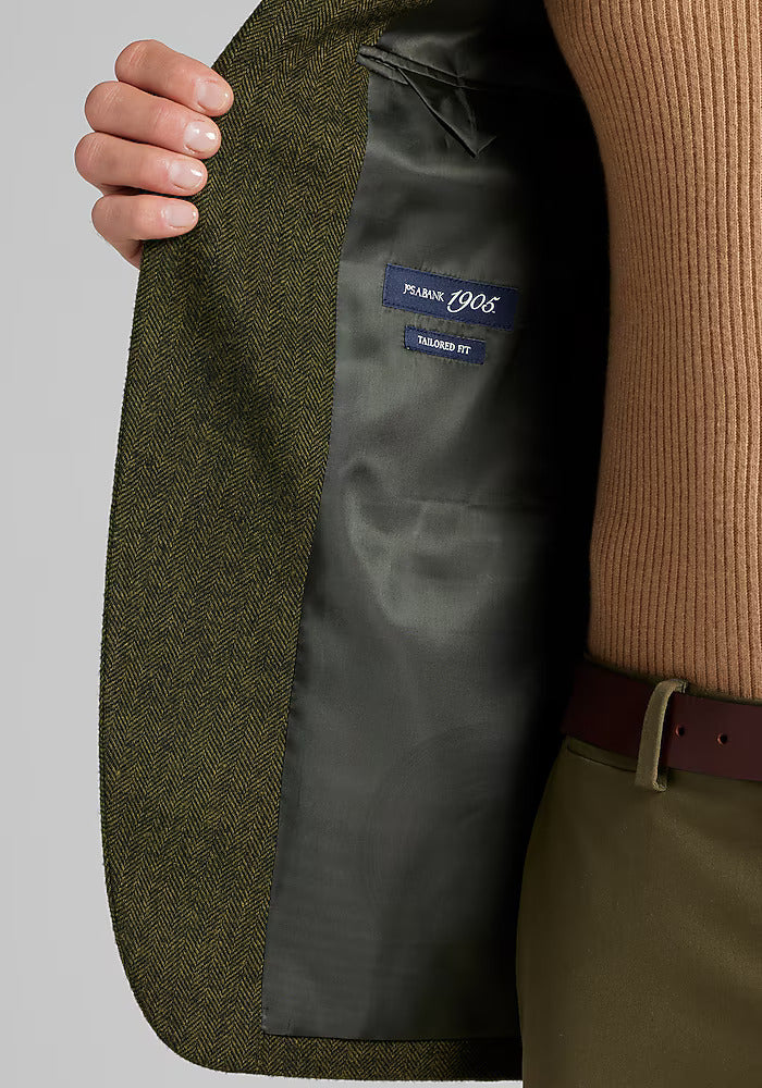 1905 Collection Tailored Fit Herringbone Sportcoat - Big & Tall - 36 Short