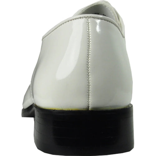"Ivory Men's Classic Moc Toe Patent Tuxedo Prom 2026 Shoe"