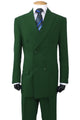 "Classic Fit Double Breasted Men's Suit - Green"