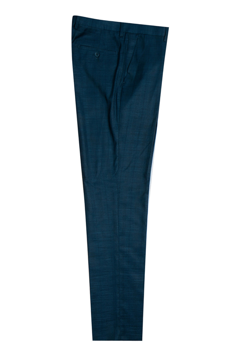 "Mens Stacy Adams Suit - Stacy Adams Suit Men's Glen Plaid Suit - One Button Vested Peak Lapel in Blue & Green" - 38 Regular