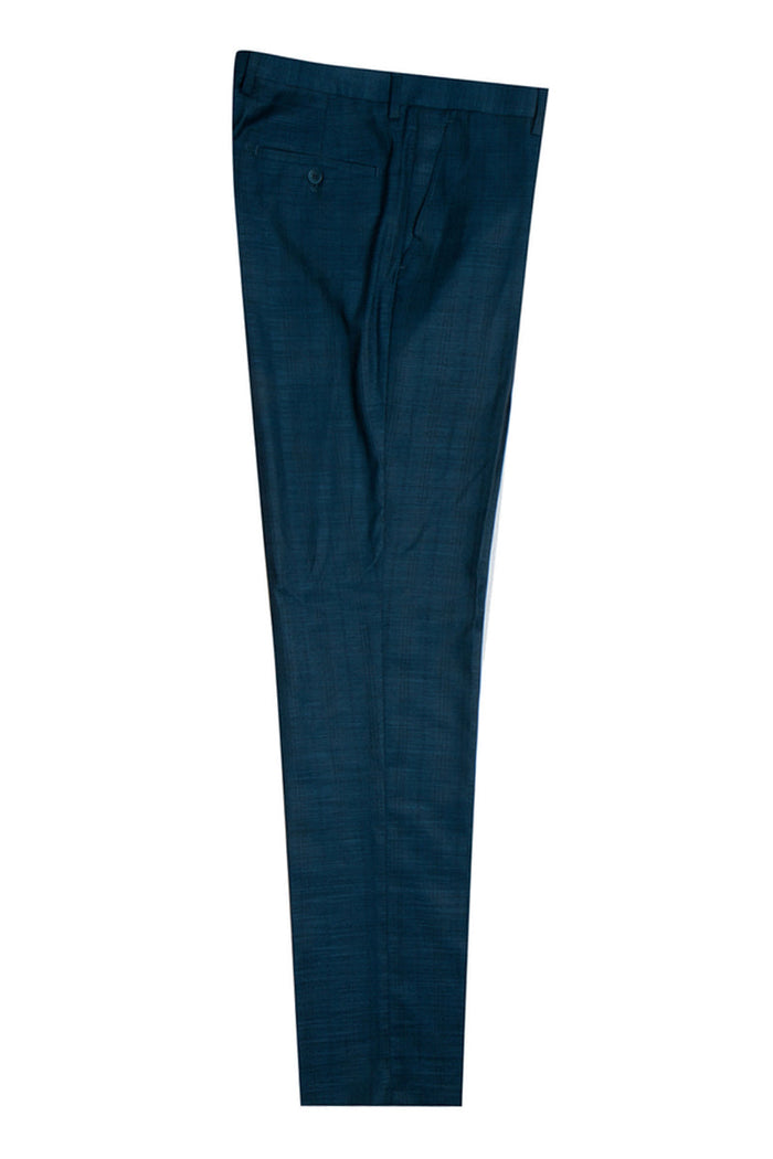 "Mens Stacy Adams Suit - Stacy Adams Suit Men's Glen Plaid Suit - One Button Vested Peak Lapel in Blue & Green"