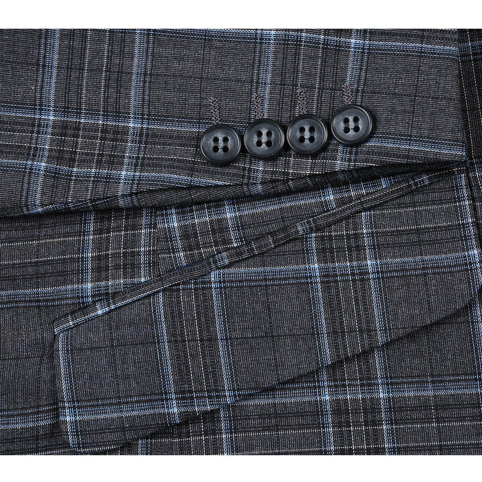 293-28 Men's Slim Fit Checked Suits