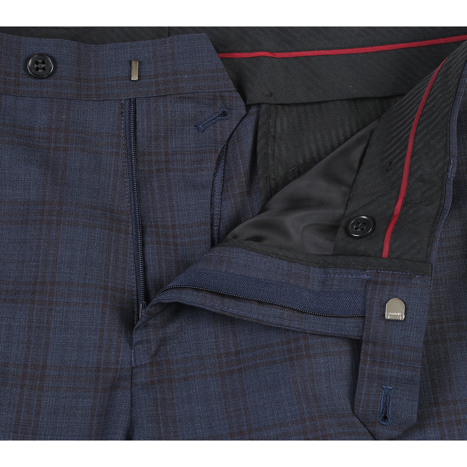 566-3 Men's Classic Fit Wool Suits - 38Lx32W