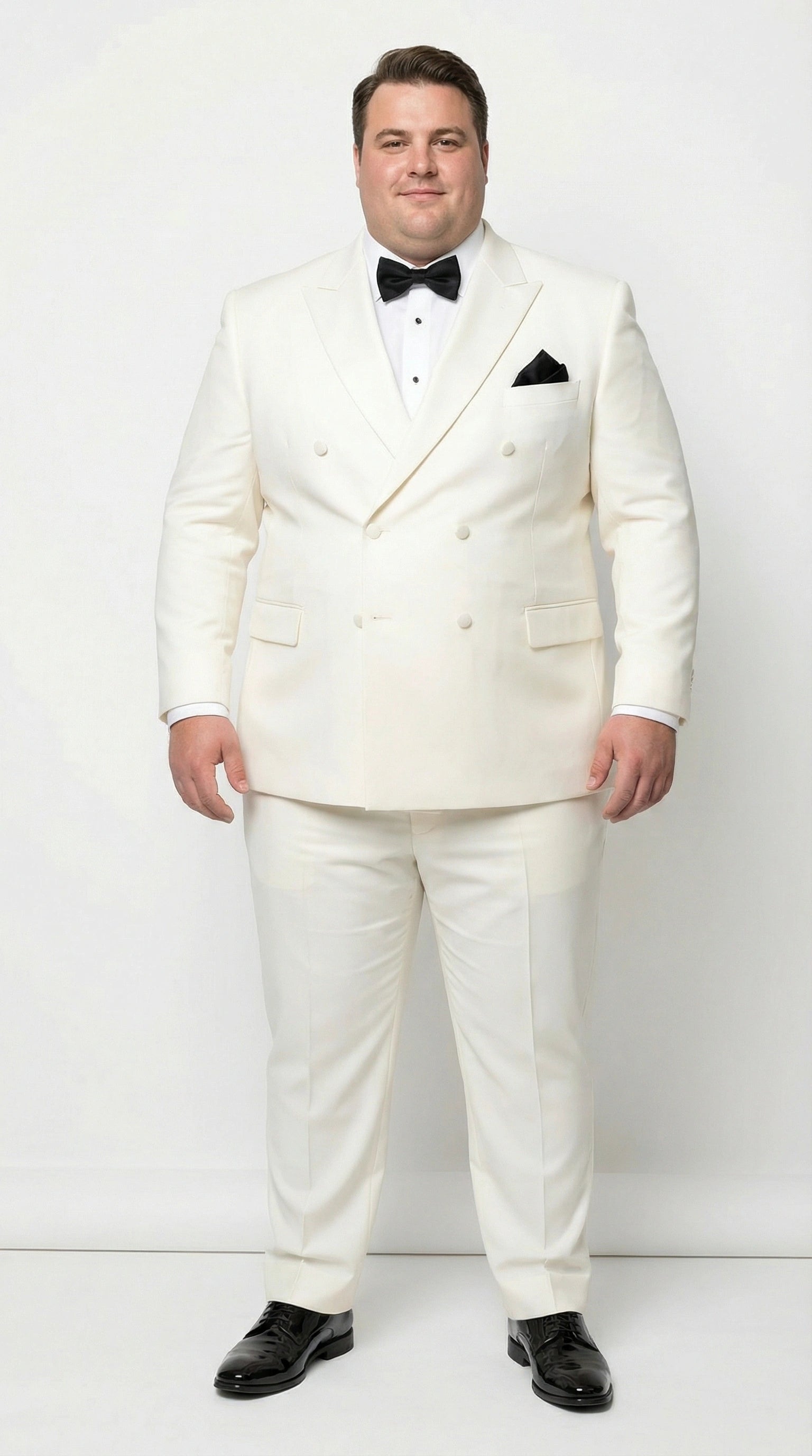 Men’s ivory Cream Double Breasted Suit – Classic Formal Tuxedo Style Suit for Weddings off White Color - 34 Short or Extra Small