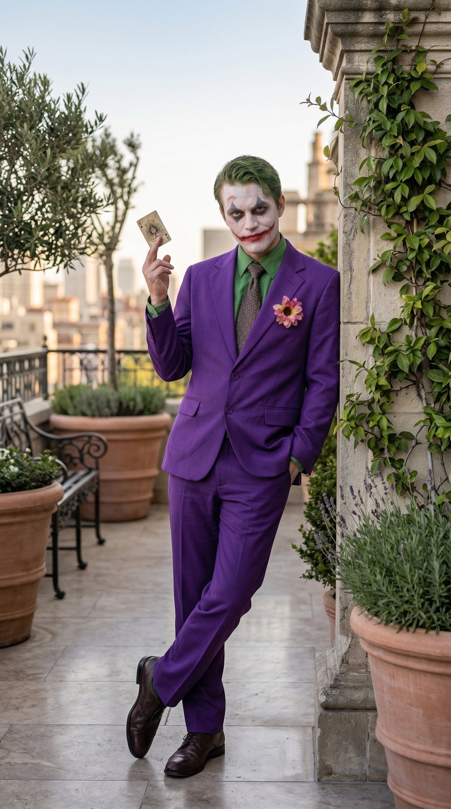 Men’s Purple Joker Blazer Dark Knight Inspired Jacket – Classic Villain Style Party Blazer, Halloween Costume Suit Jacket, Stylish Themed Wear - 36 Short