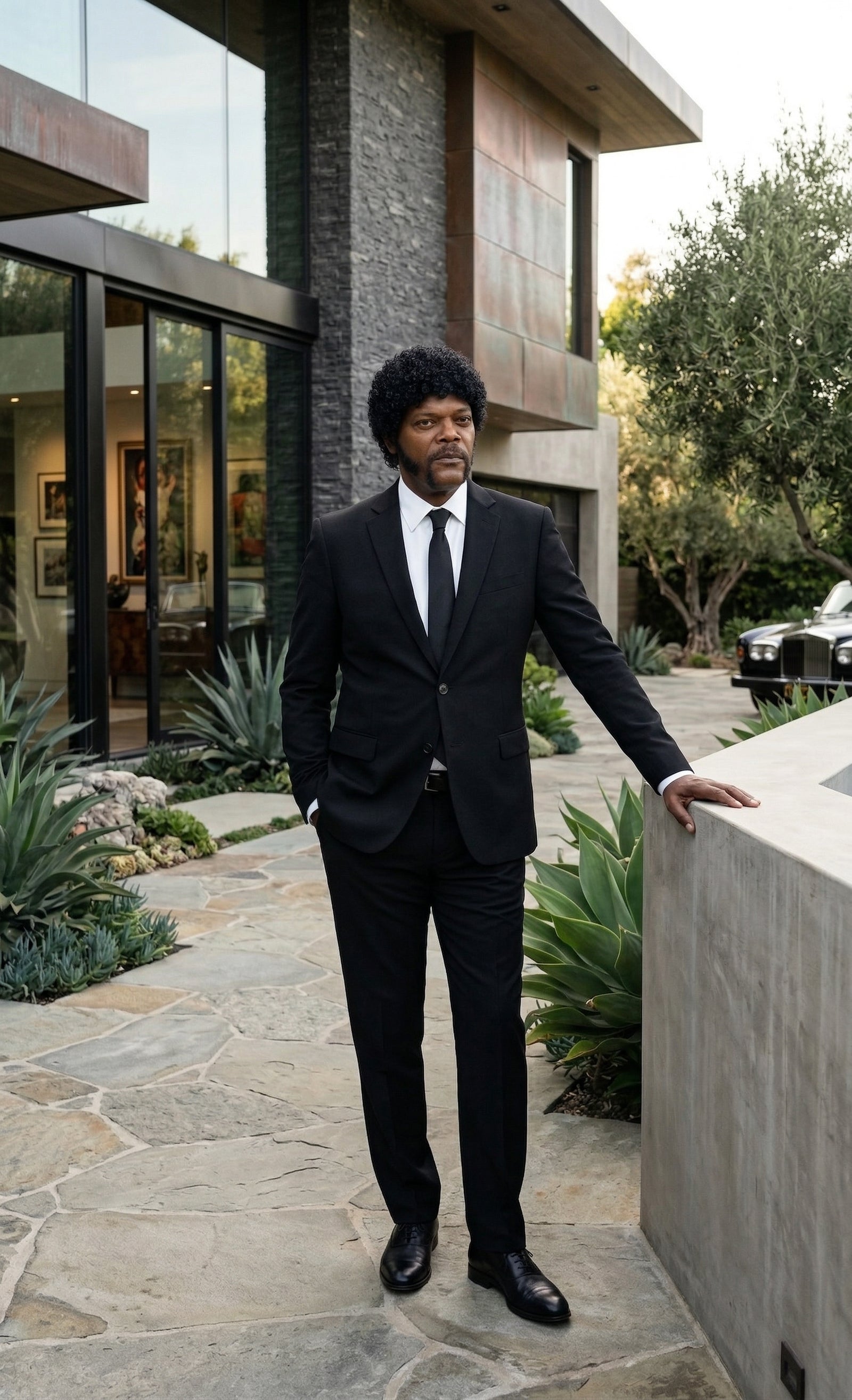 Mens Black Blazer – Jules Winnfield Inspired Pulp Fiction Style Classic Formal Blazer for Men Vintage Retro Jacket - 36 Short