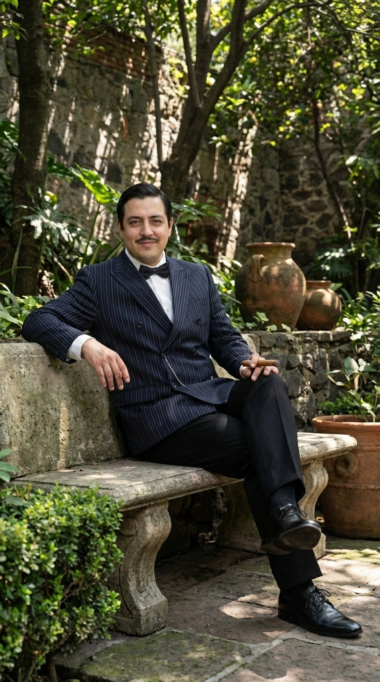 Men’s Black Pinstripe Blazer Gomez Addams Inspired Jacket – Vintage Double Breasted Formal Blazer, Classic Party Costume Wear, Elegant Evening - 36 Short