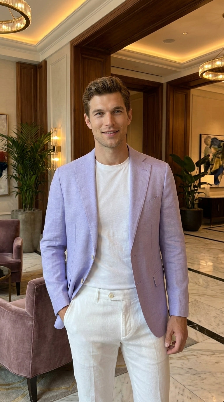 Men’s Lavender Sport Coat – Two-Button Wedding, Business and Smart Casual Blazer