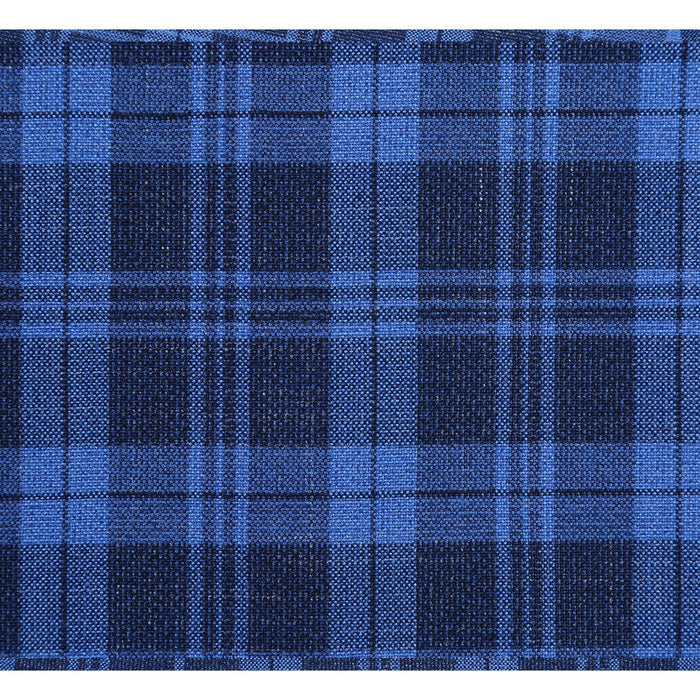 "Men's Slim Fit Blazer - Two Button Sport Coat in Royal & Navy Blue Windowpane Plaid"