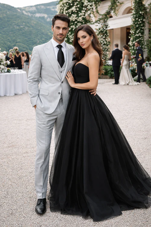 Suits With Baggy Pleated Pants - Wide Leg Pants 100% Wool - Classic Fit in Grey One Button 3 Piece Suit by Rossiman - 38 Regular