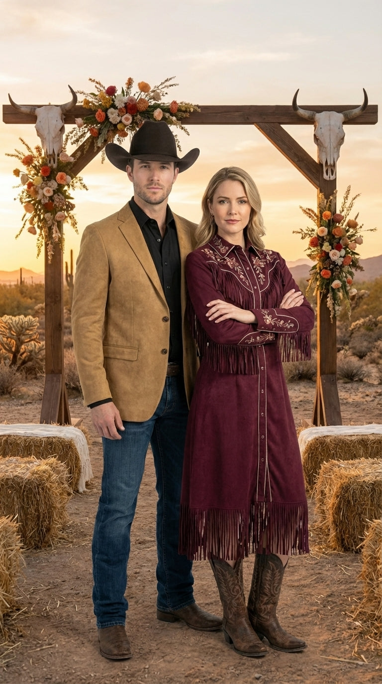 Men’s Camel Suede Cowboy Blazer with Elbow Patch – Camel Western Style Suede Sport Coat for Casual - 36 Short