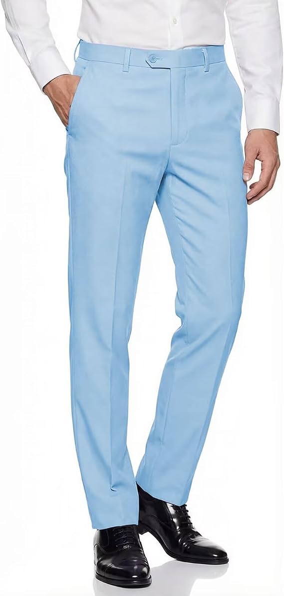 Mens Expandable Waist Business Casual Dress Pants - dress size pants : 28 Unfinished bottom