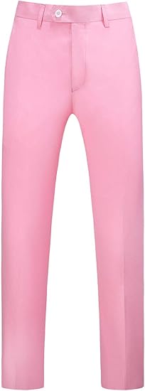 Mens Dress Pants Front Flat Fit Casual Pants - dress size pants : 28 Unfinished bottom
