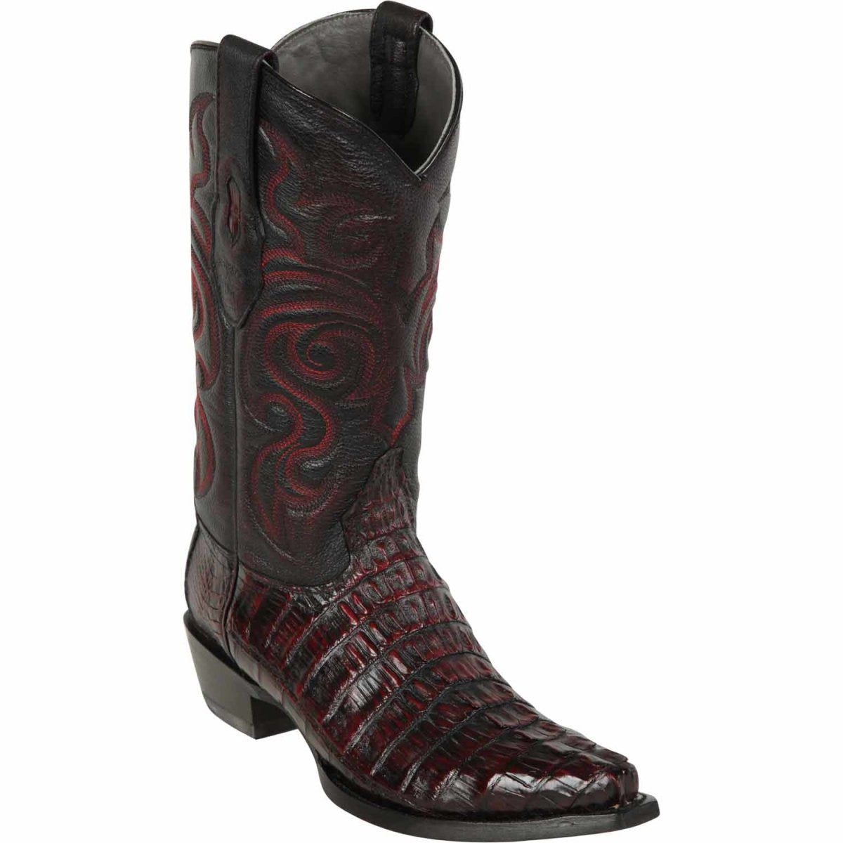 Caiman Tail Snip Toe Western Boots - EE
