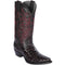 Los Altos Boots - Men's Ostrich Western Boots Black Cherry