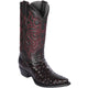 Los Altos Boots - Men's Ostrich Western Boots Black Cherry