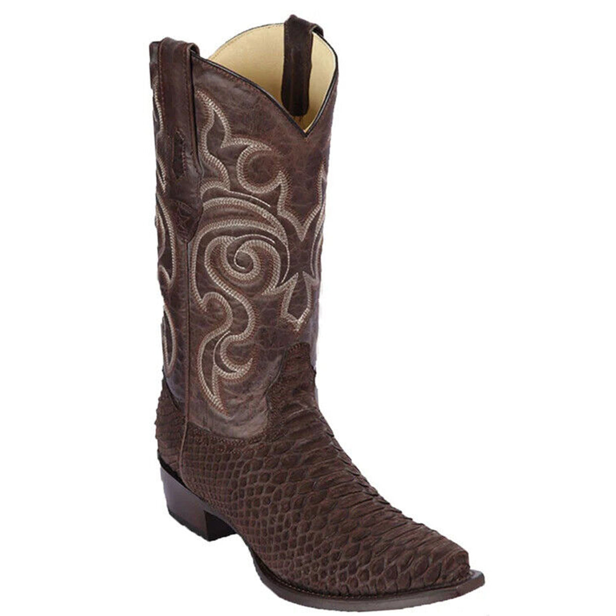 Brown Snakeskin Western Boots - D