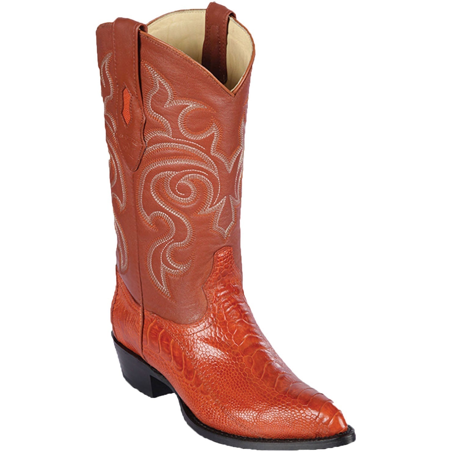 Men's Los Altos Ostrich Leg J-Toe Boots - A - Green