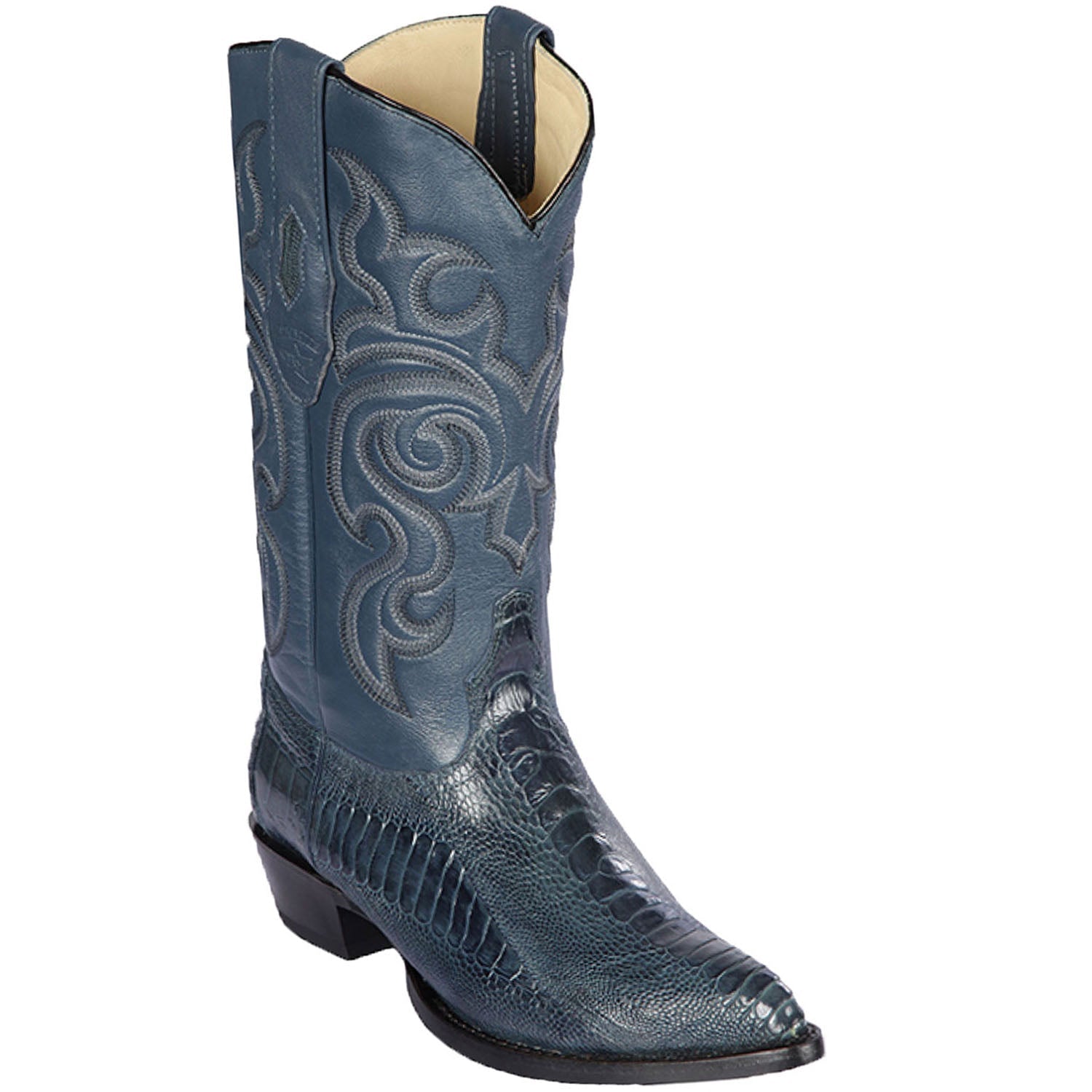 Men's Los Altos Ostrich Leg J-Toe Boots - A - Green