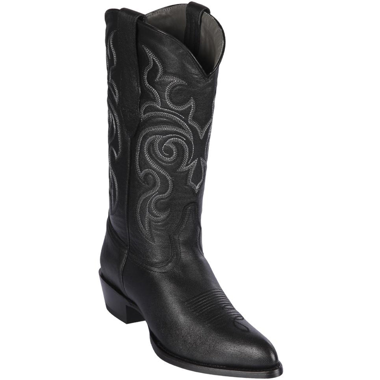 Goat Black Cowboy Boots J-Toe - EE