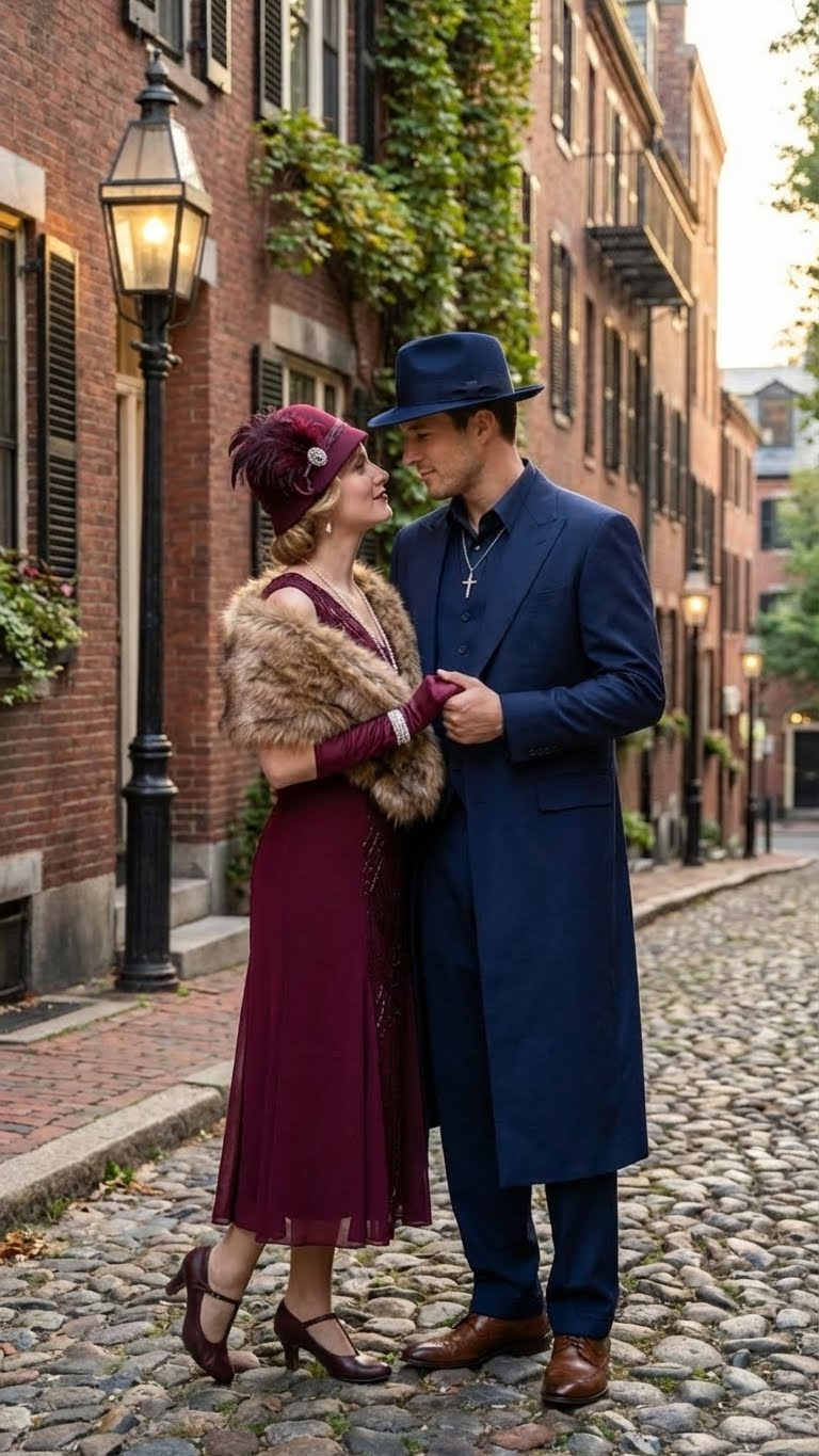 Mens Navy Blue 1920s Zoot Suit Long Mafia Gangster Three-Piece Vintage Costume Set Suit Pachuco Style - 34 Short or Extra Small