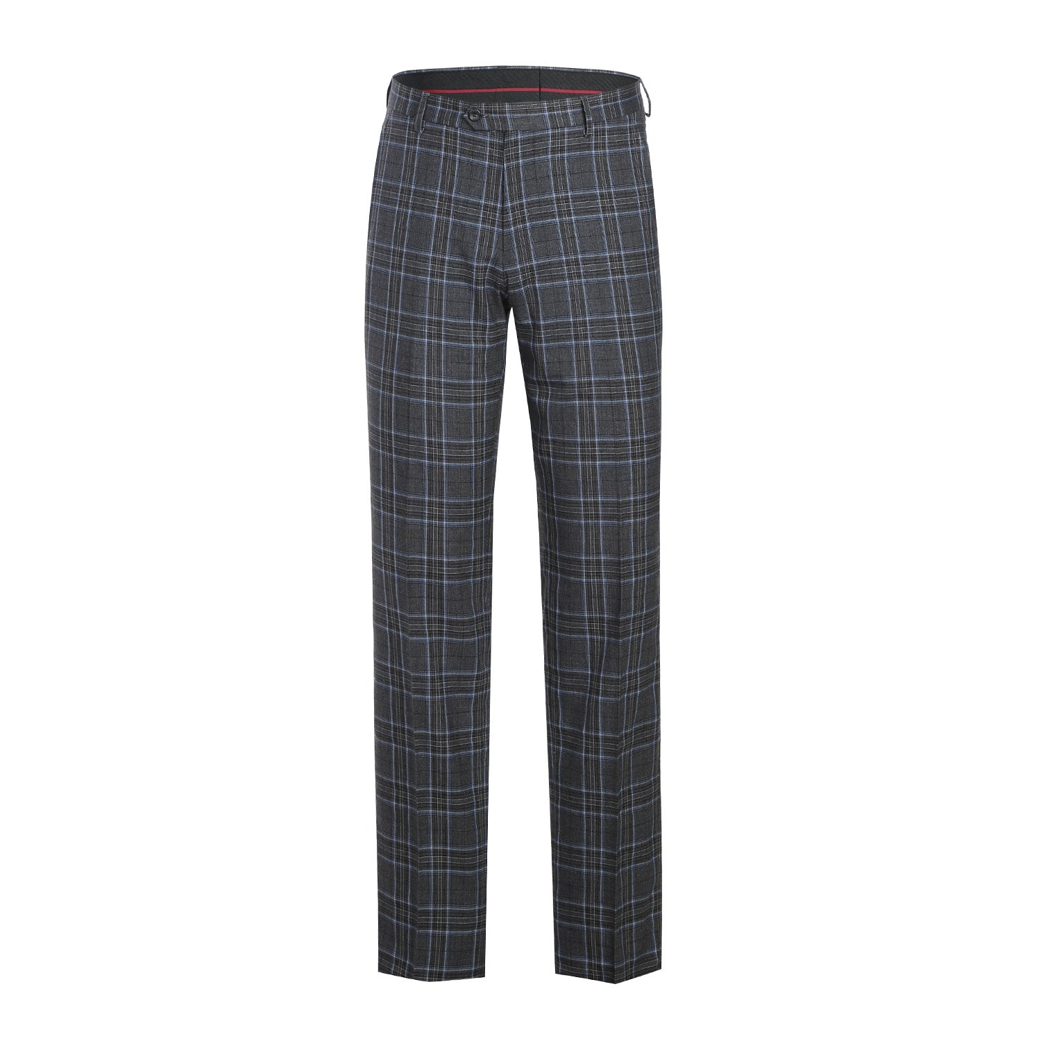 293-28 Men's Slim Fit Checked Suits - 38Lx32W