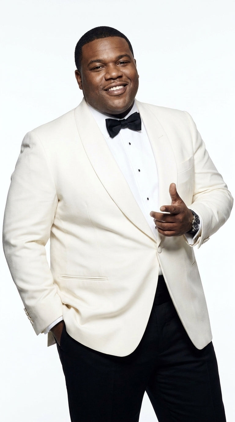 Men’s James Bond Style Ivory Dinner Jacket, White Tuxedo Blazer for Wedding, Prom and Black Tie Events - 34 Short or Extra Small