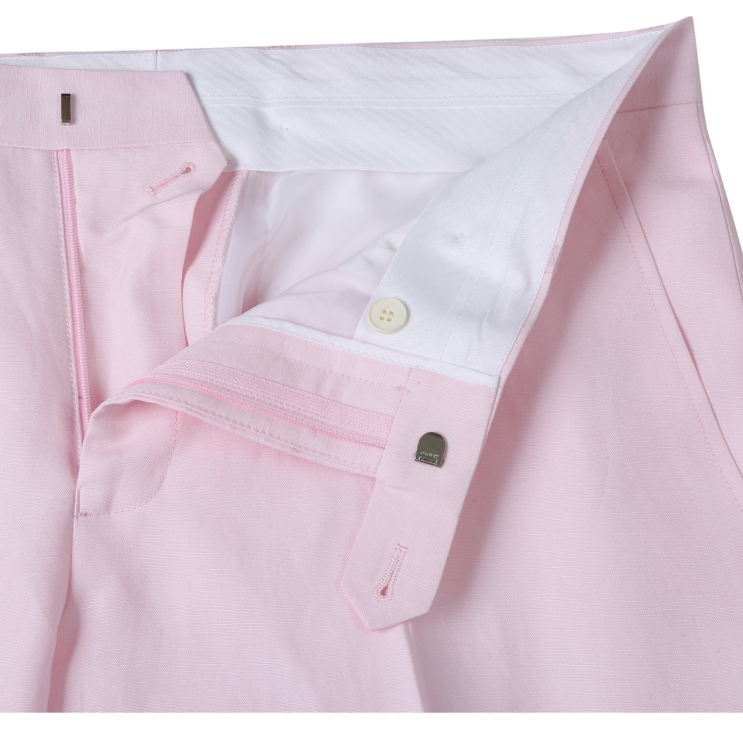 611-4 Men's New Slim Fit Checked Linen Suits - 38Lx32W