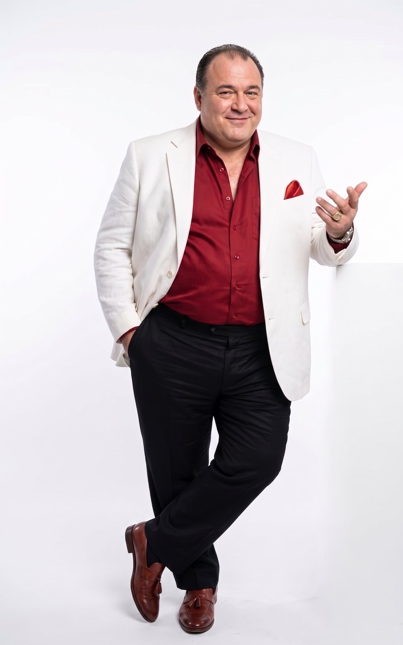 Tony Montana’s White Blazer Red Shirt Black Pants – Men’s White Blazer Outfit with Red Shirt and Black Trousers for Party, Wedding and Vintage Style Wear - 36 Short