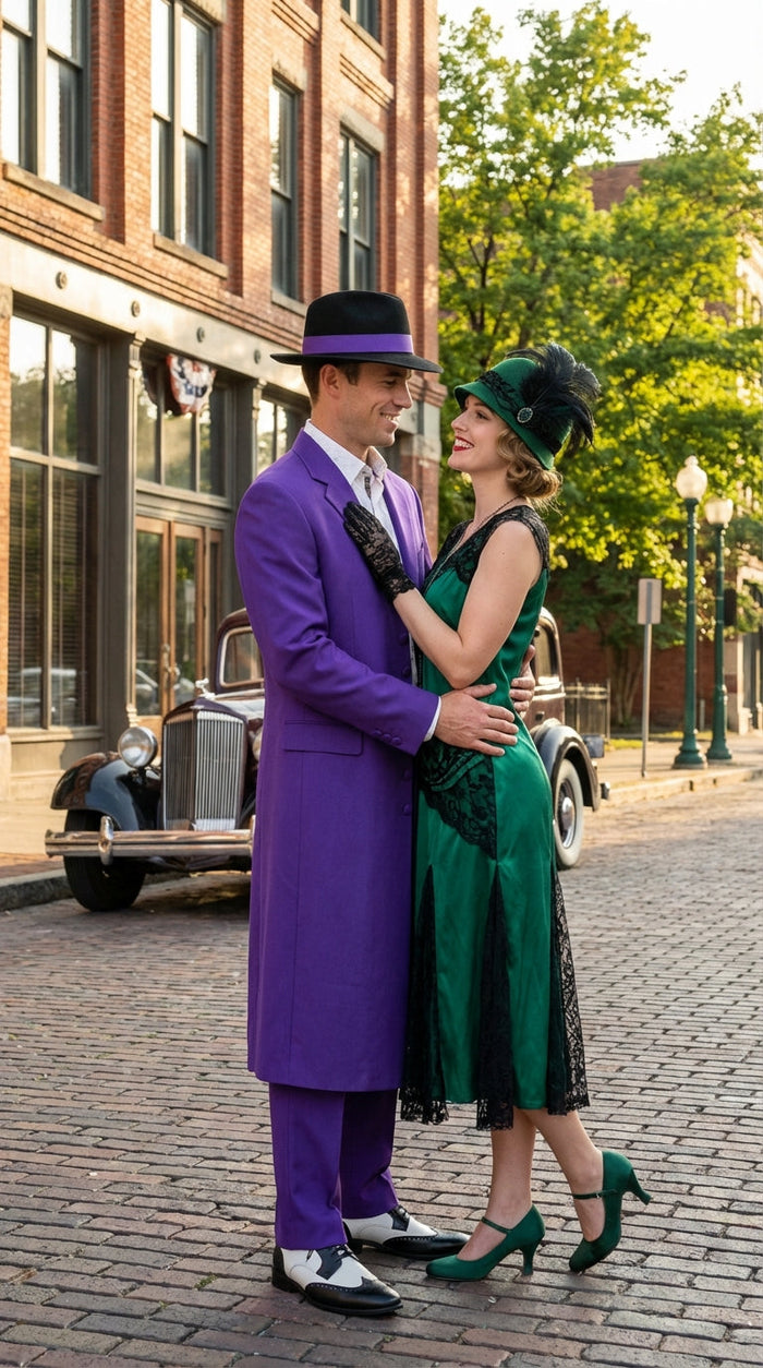 Purple Zoot Suit for Men | Classic Mafia & Gangster Style Long Coat Suit | Vintage 1920sâ€“1940s Formal Outfit