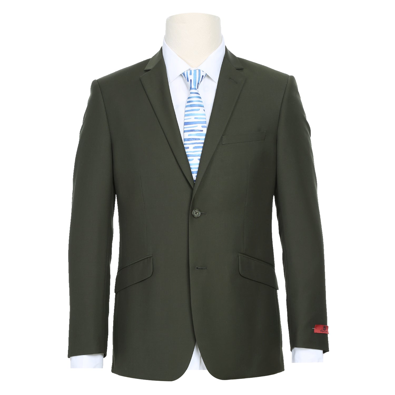 201-10 Men's 2-Piece Slim Fit Single Breasted Notch Lapel Suit - 38Lx32W