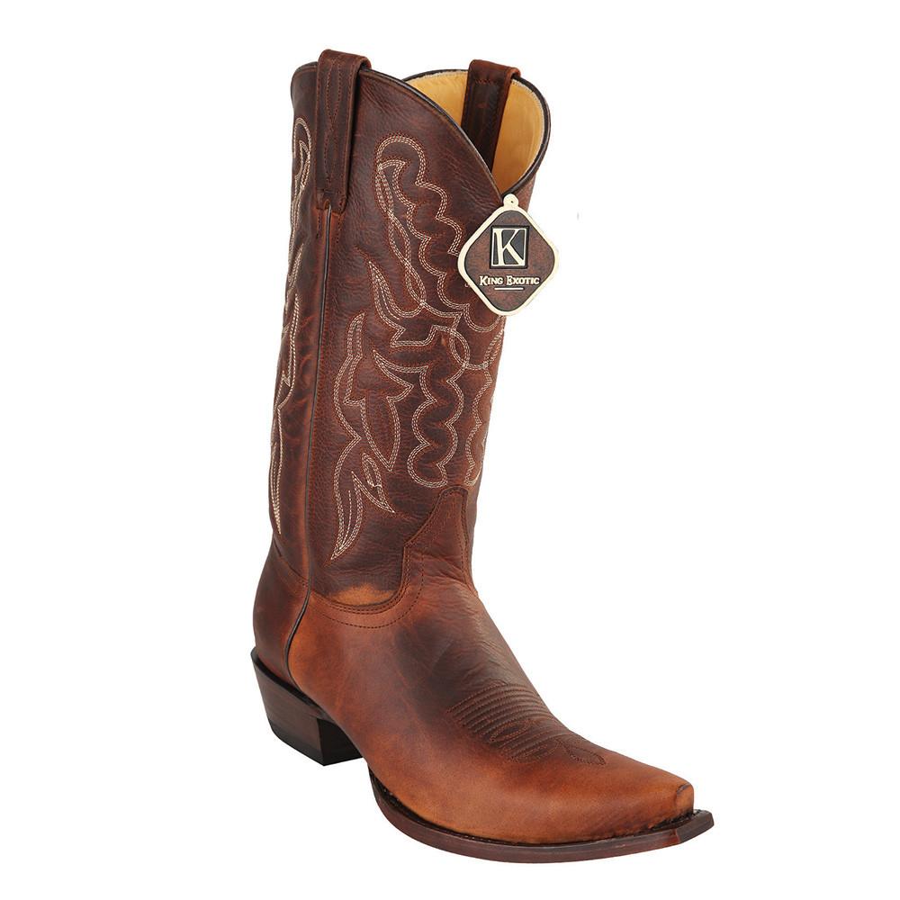 King Exotic Men's Snip Toe Cowboy Boots - EE