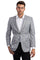 "Regular Fit Men's Sport Coat - Two Button, Light Grey with Blue & Pink Plaid"