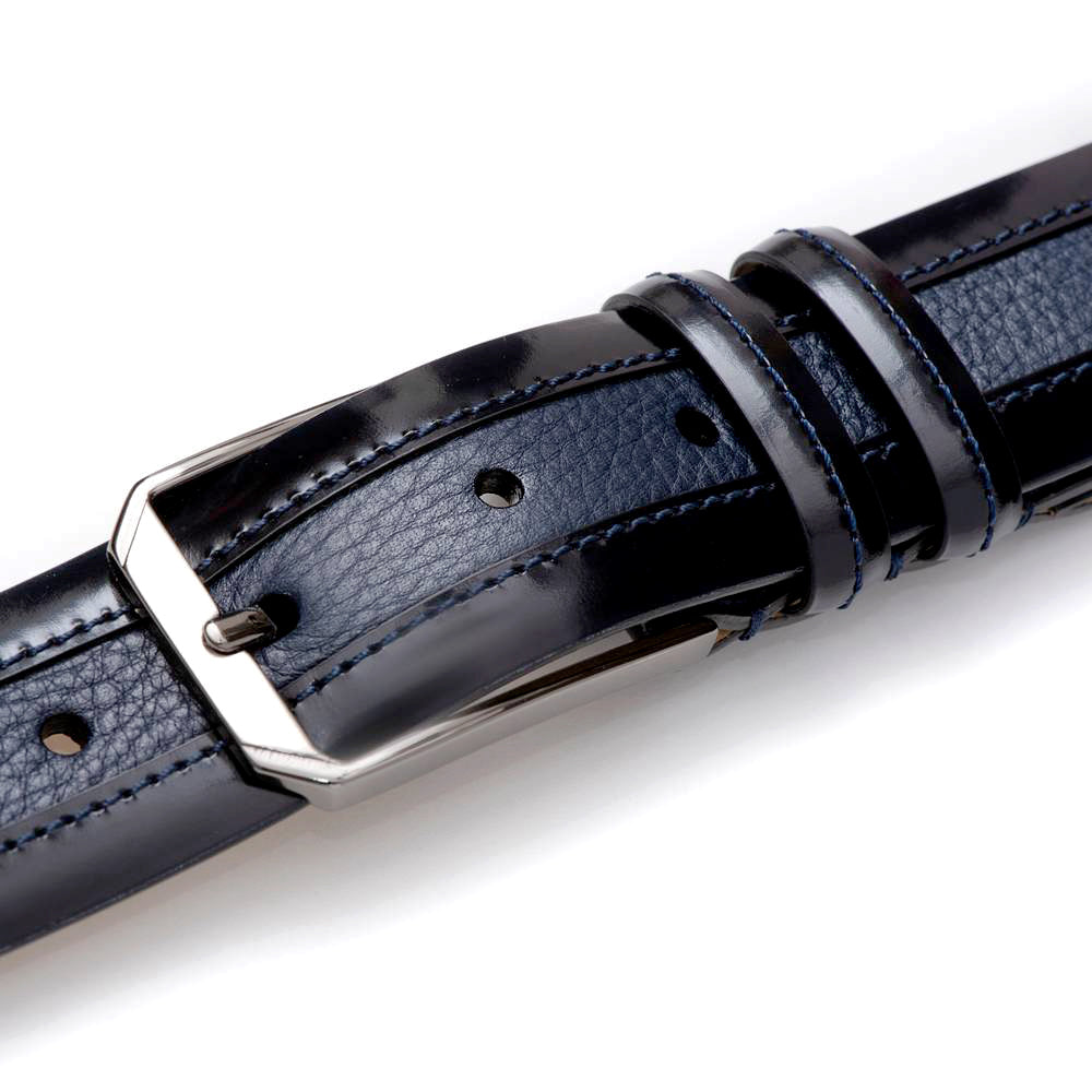 Mezlan Leather and Deerskin Belt - 38