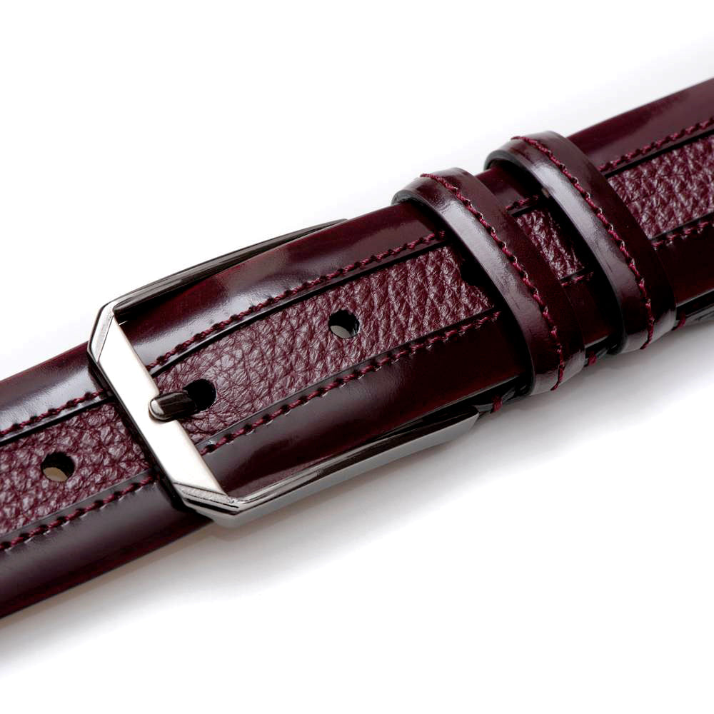 Mezlan Leather and Deerskin Belt - 38