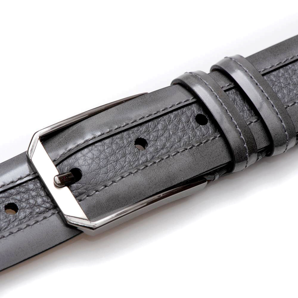 Mezlan Leather & Deerskin Belt - Luxury Italian Crafted