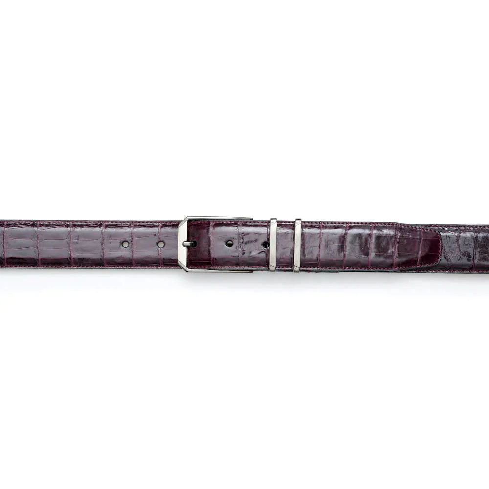 Mezlan Crocodile Belt Burgundy - 34