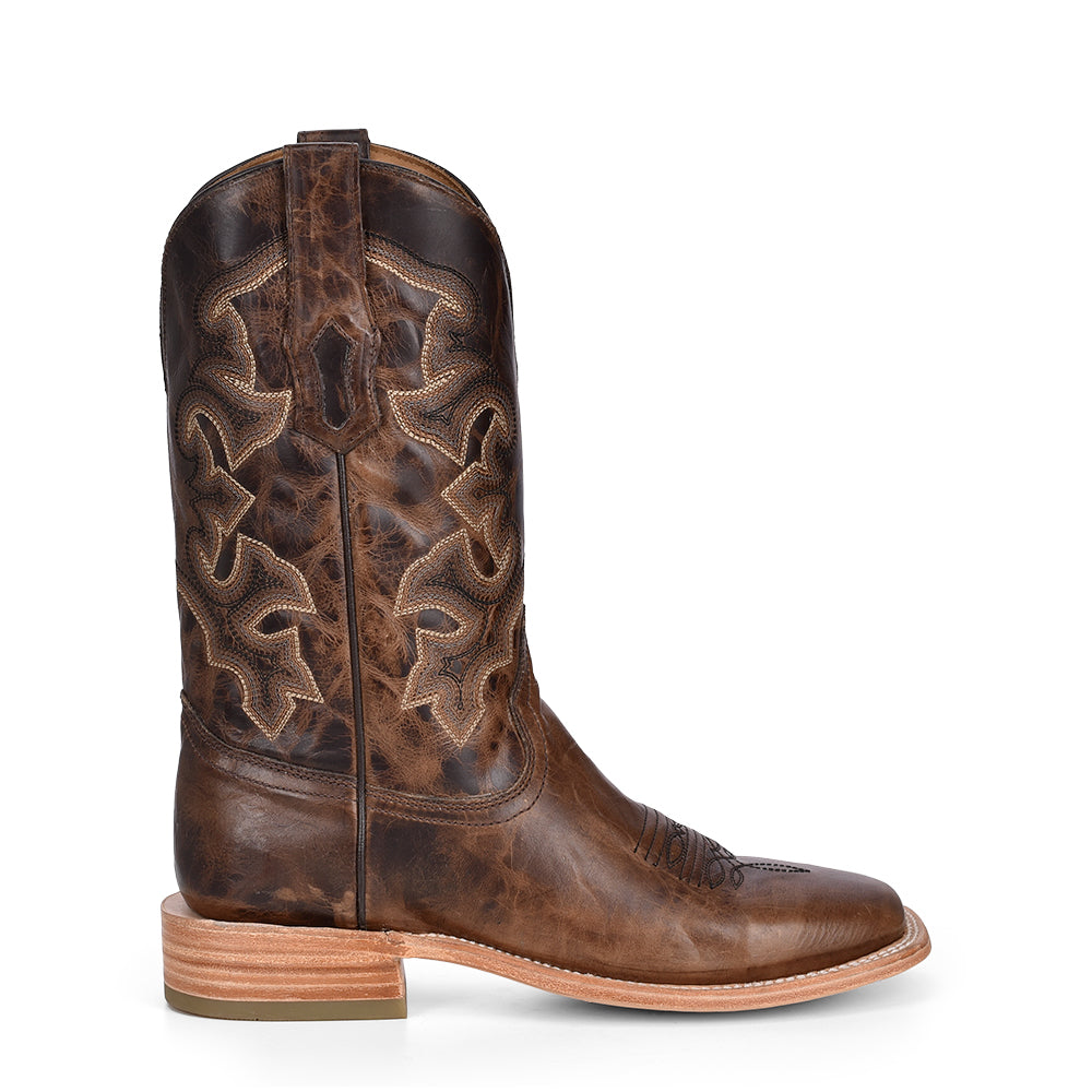 Square Toe Mens Cowboy Boots - Moka - EE