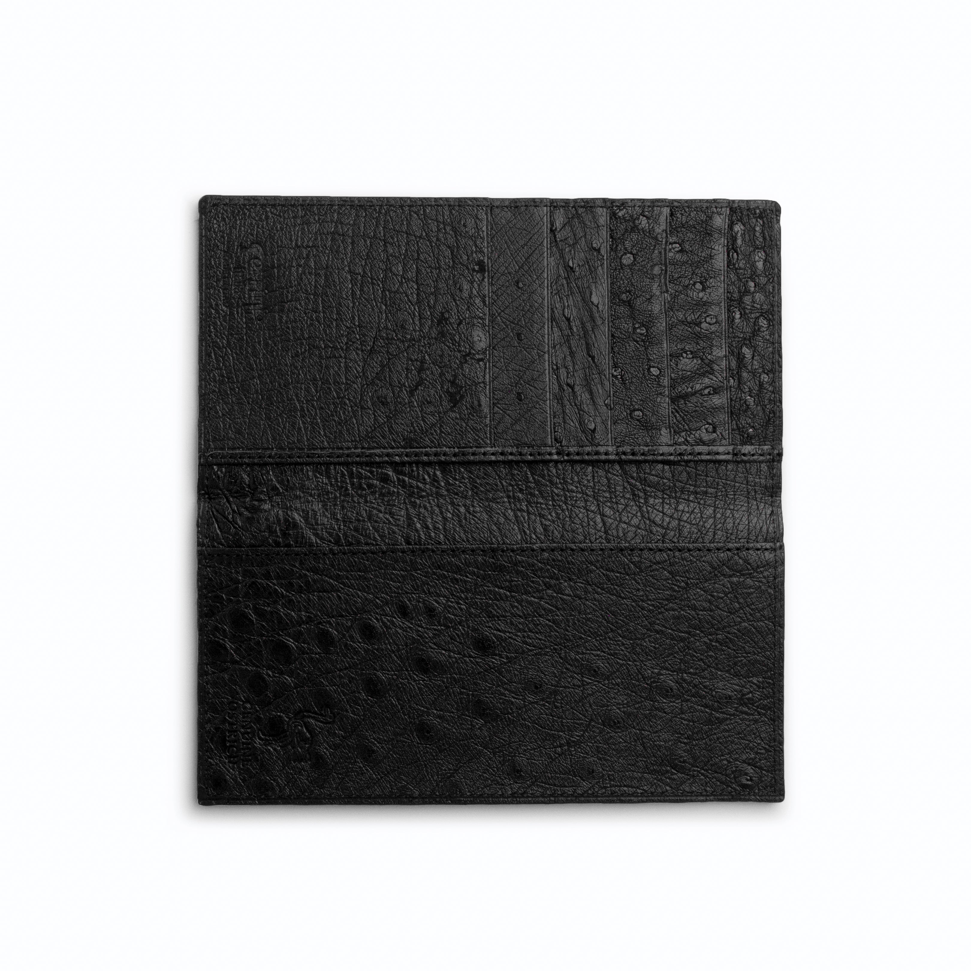 Ferrini Full Quill Ostrich Checkbook - Luxury Exotic Leather Shoes