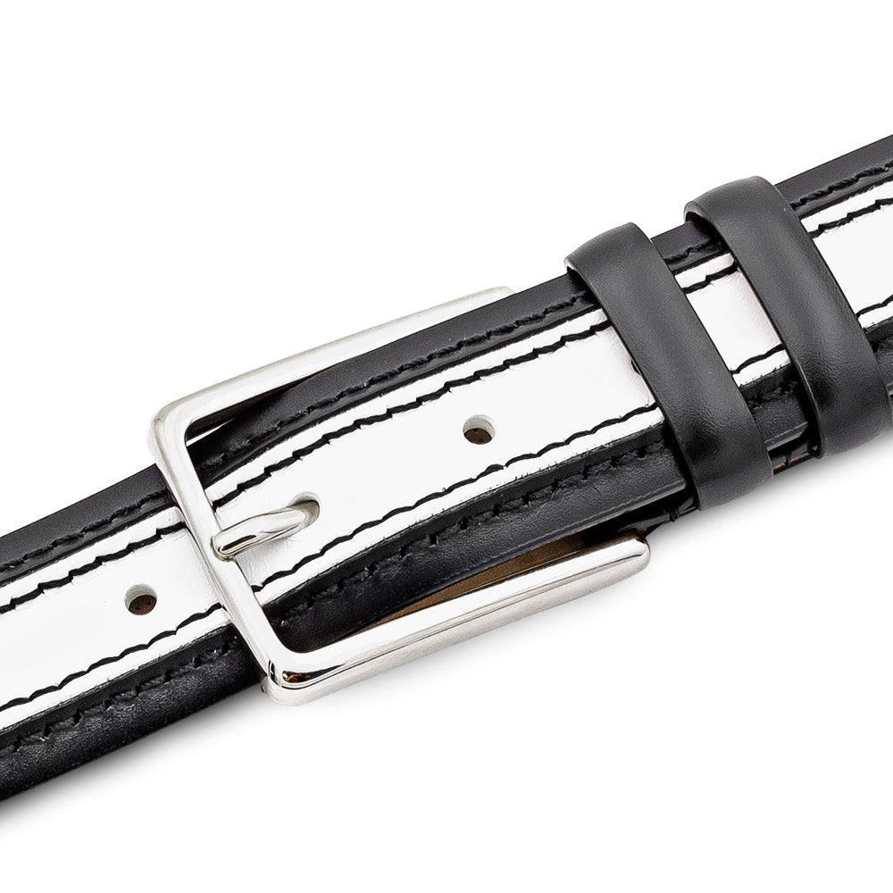 Mezlan Two-Tone Leather Belt - 38