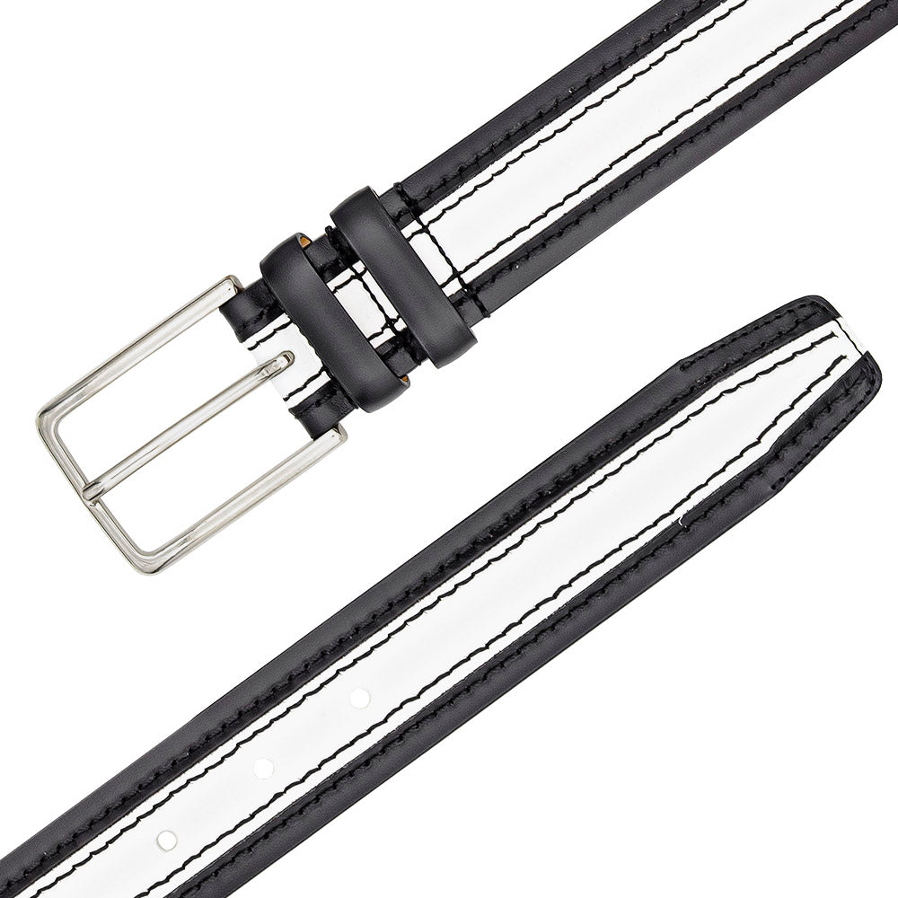 Mezlan Two-Tone Leather Belt - 38