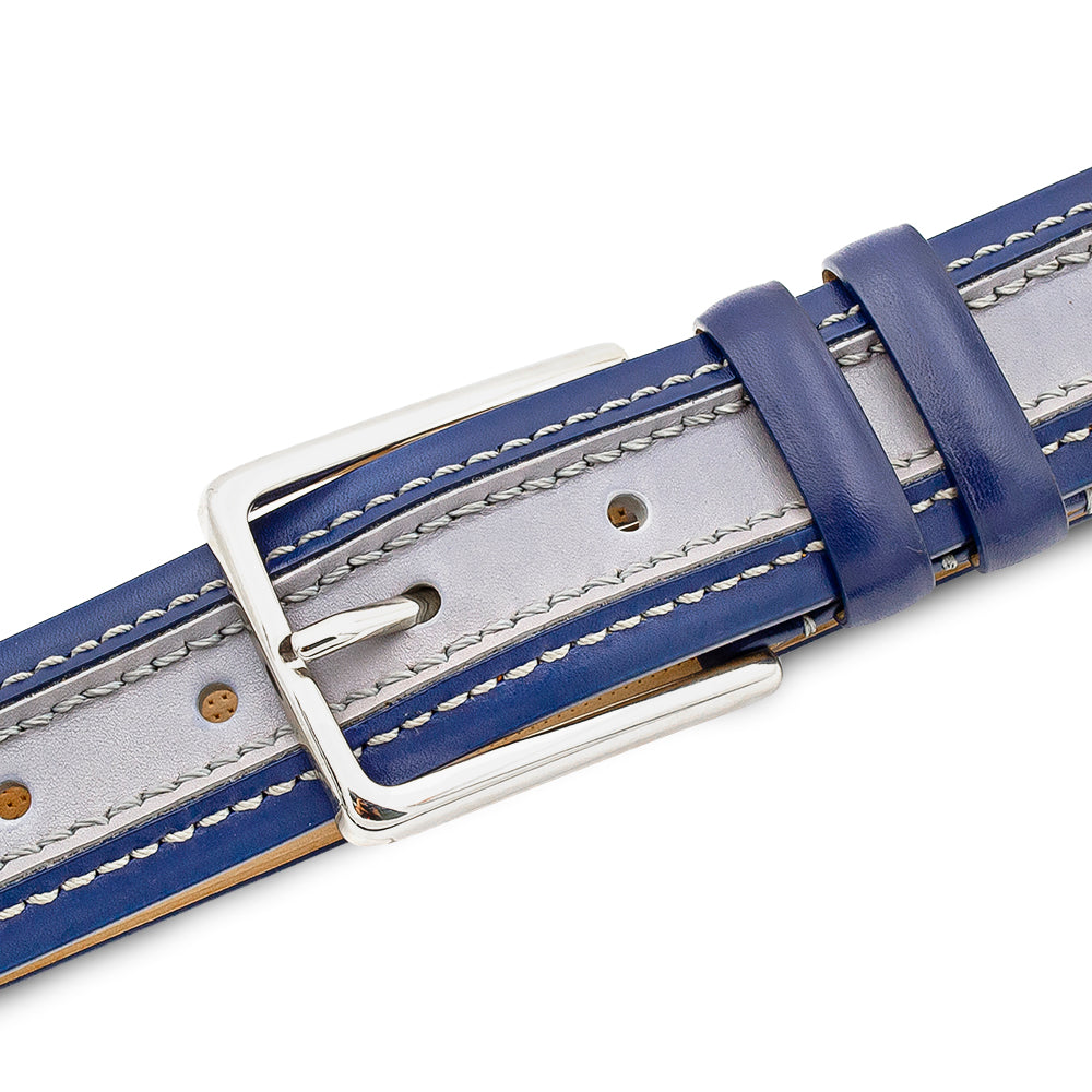 Mezlan Two-Tone Leather Belt - 38
